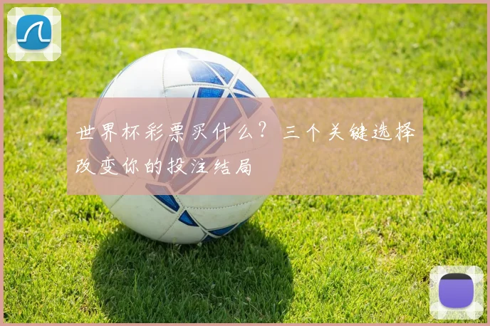 世界杯彩票买什么？三个关键选择改变你的投注结局